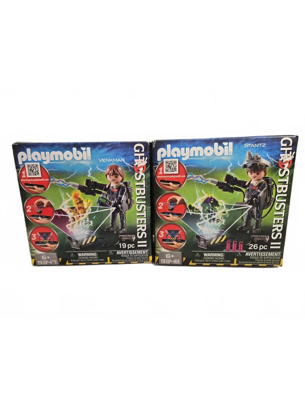 PLAYMOBIL Ghostbusters II Playmogram 3D Lot / Venkman (9347) & Stantz (9348)